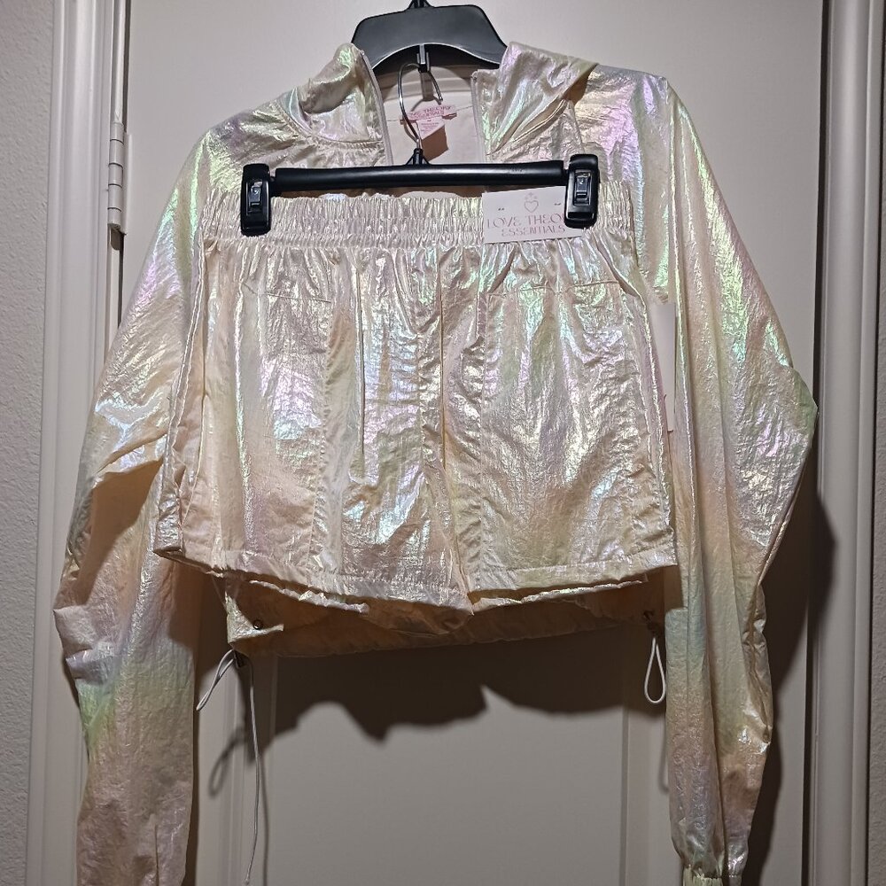 Shiny metallic  multi colored two piece set